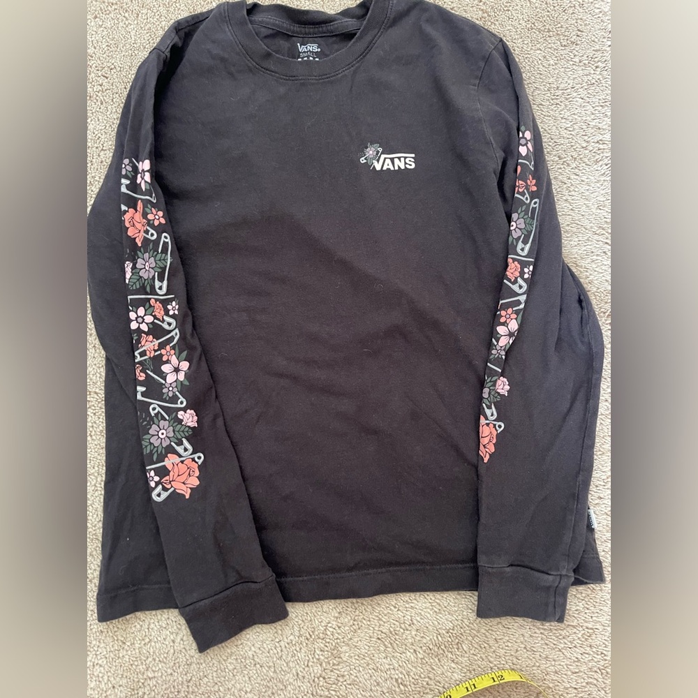 Juniors Vans Long Sleeve Tshirt Size Small